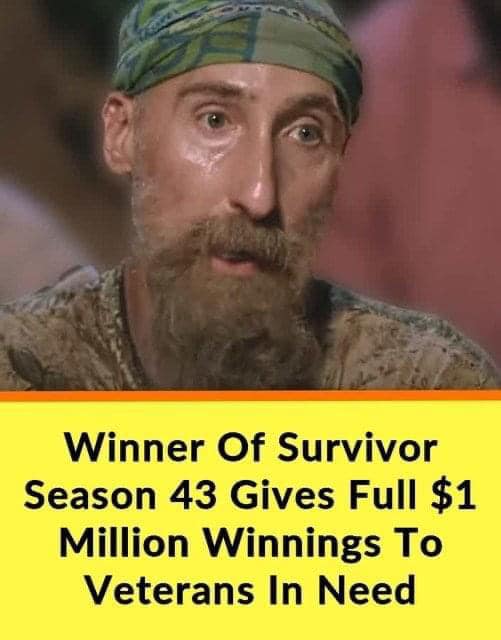 52-year-old “Survivor” winner promises to donate entire $1 million prize to veterans in need