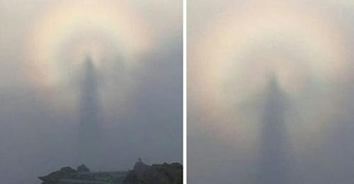 Man who scaled mountain for first sunrise of 2020 captures photo of figure in the clouds