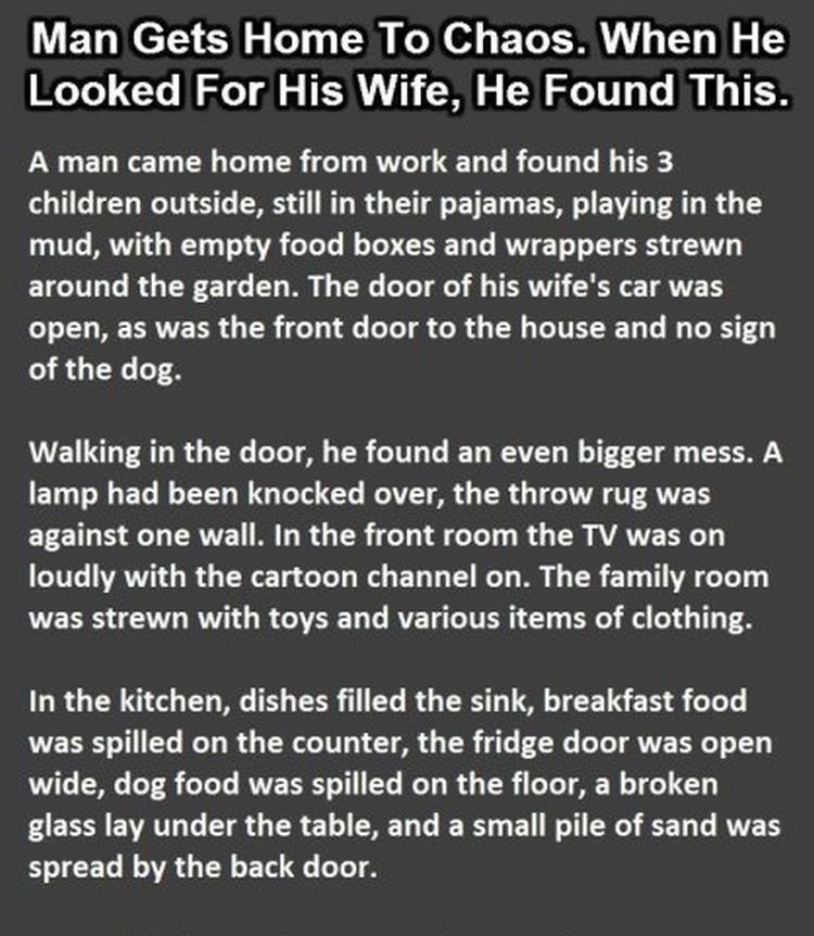 Man Gets Home To CHaos…